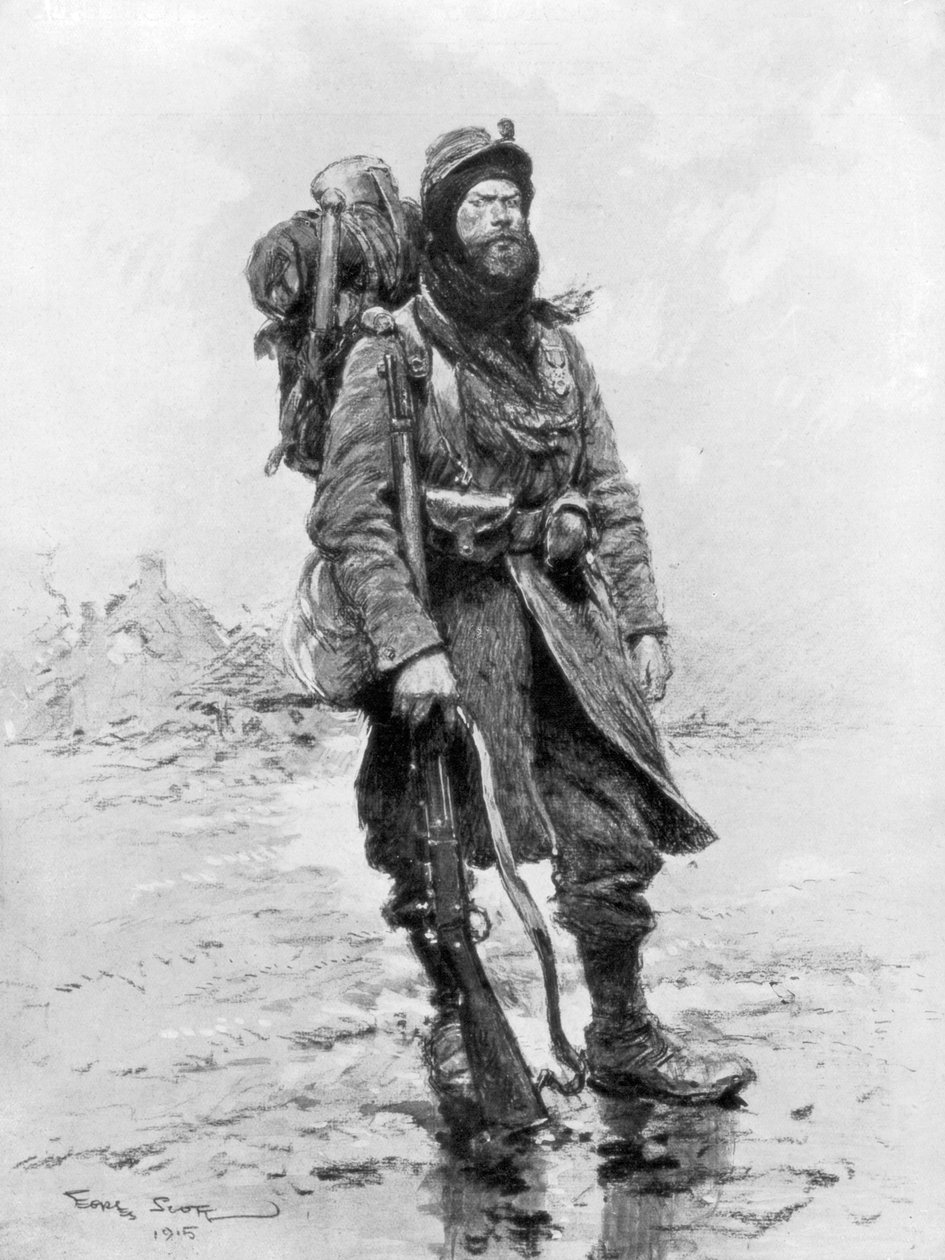 Soldaten fra 1915, den arketypiske Poilu, 1915, 1926. av Georges Bertin Scott