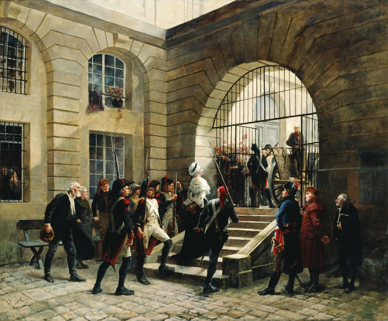 Marie-Antoinette forlater Conciergerie, 16. oktober 1793, 1885. av Georges Cain