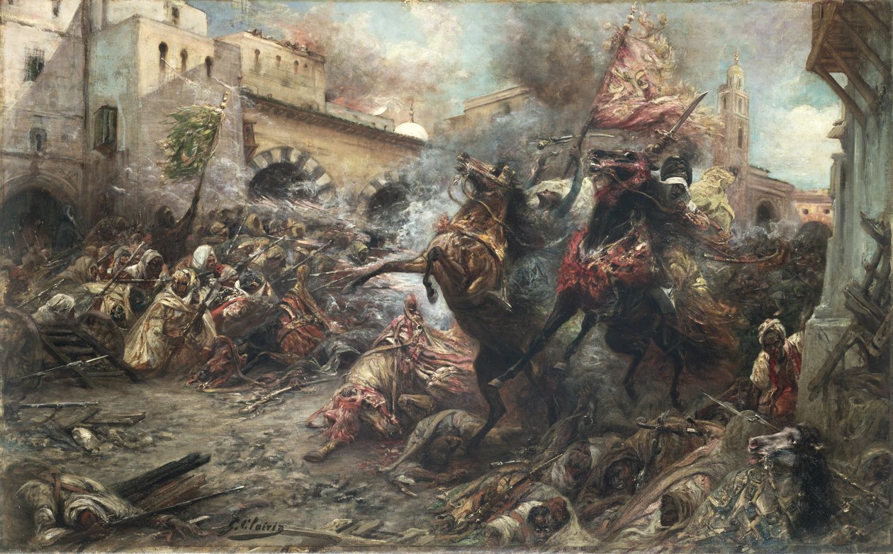 Arabere i kamp av Georges Clairin