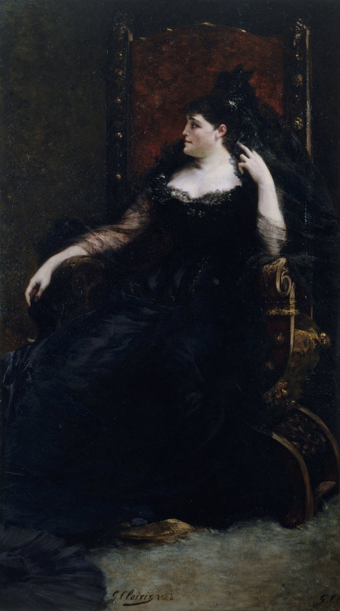 Portrett av operasangerinnen Gabrielle Krauss 1842-1906, 1883. av Georges Clairin