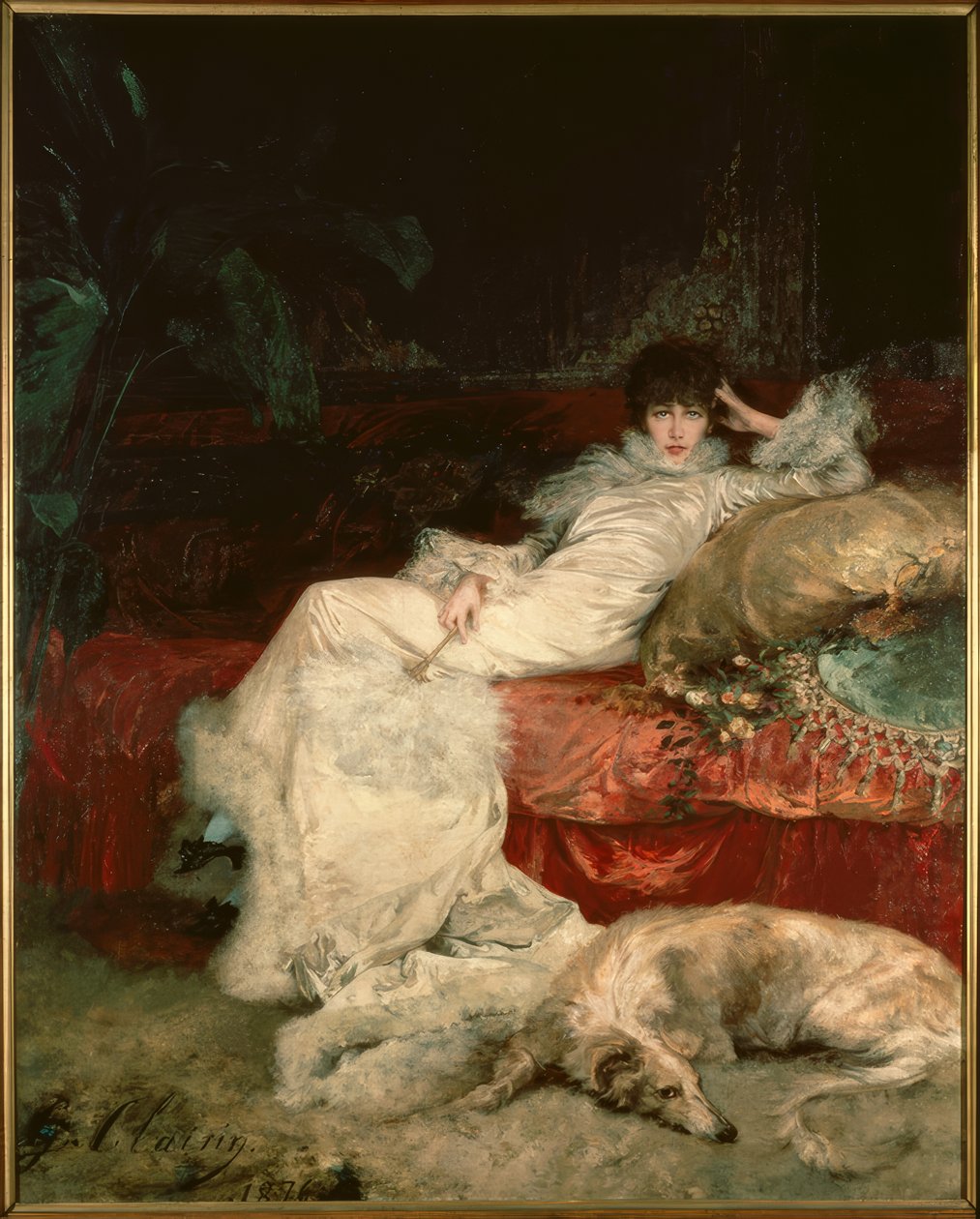 Sarah Bernhardt / maleri av G. Clairin av Georges Clairin