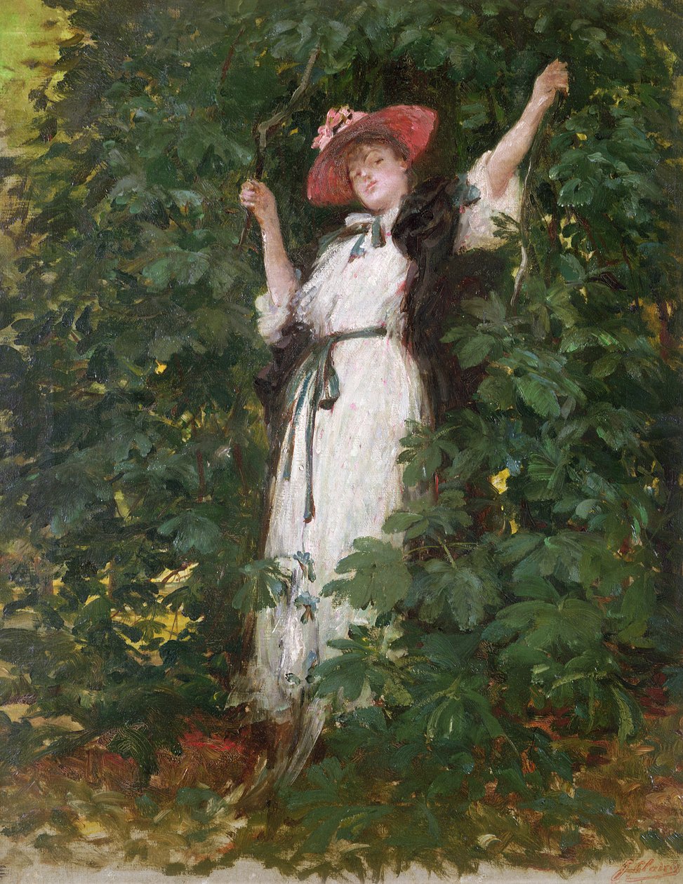 Sarah Bernhardt i trærne av Georges Clairin