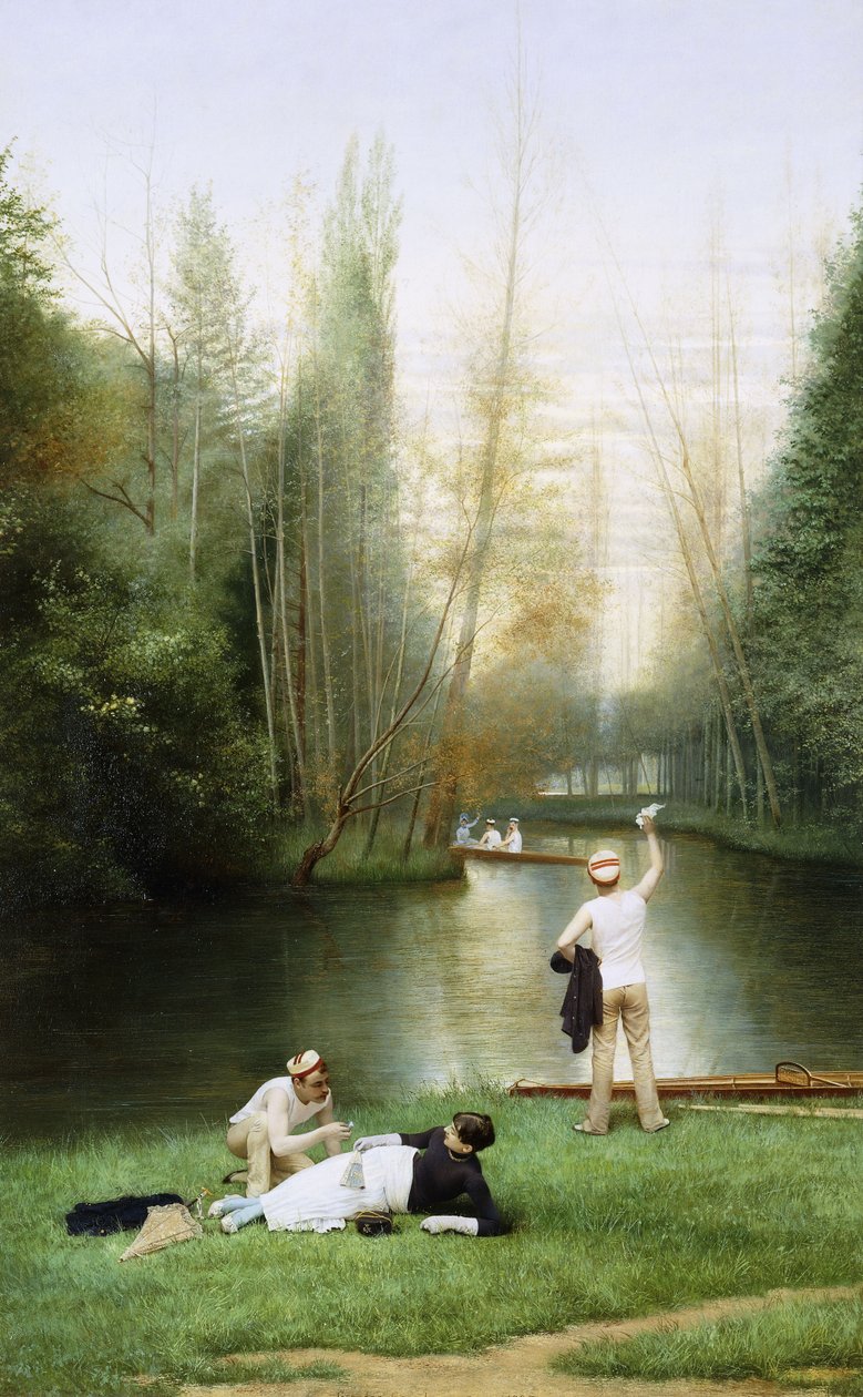 Flørt, 1885 av Georges Croegaert