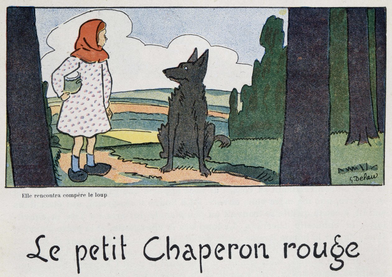 Den lille rødhetta - ill. av Georges Delaw, red. Spock av Georges Delaw