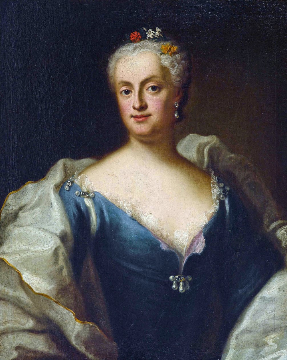 Marie-Anne de Saxe - (Marie Anne de Saxe) - Maria Anna Sophia av Sachsen, kurfyrste av Bayern (1728-1797) - George Desmarees (1697-1776). Olje på lerret Dimensjon : 80x64,5 cm Privat samling av Georges Desmarées
