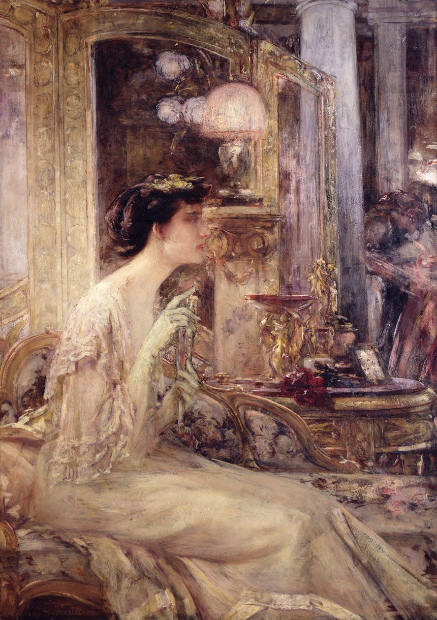 Mademoiselle B (olje på lerret) av Georges Desvallieres