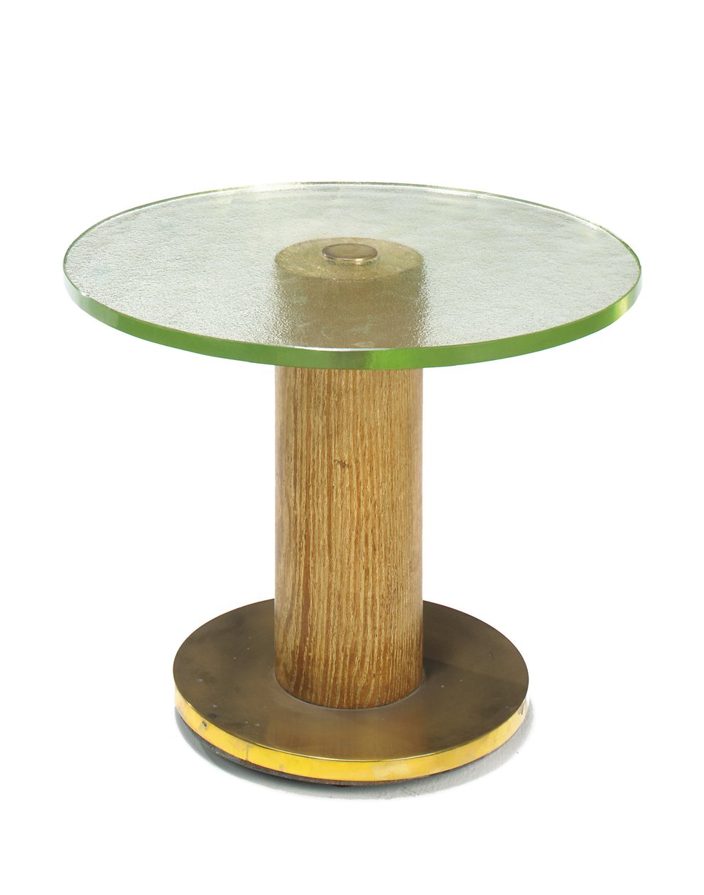 Et bord i eik, glass og messing, ca. 1930 av Georges Djo Bourgeois