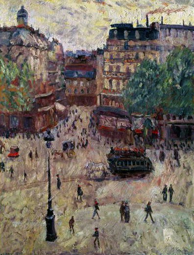 Et torg i Paris, 1907 av Georges Dufrenoy