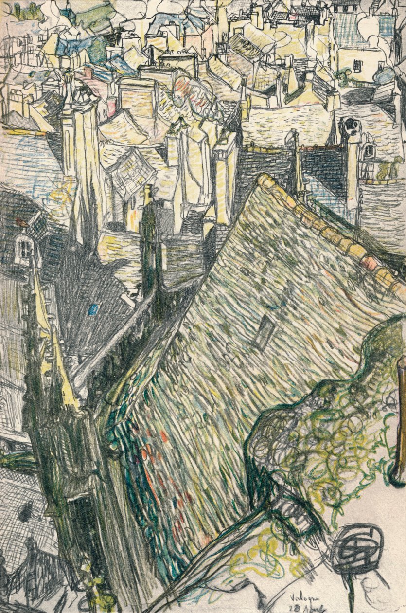 Utsikt over Valogne, c1911 av Georges Dupuis