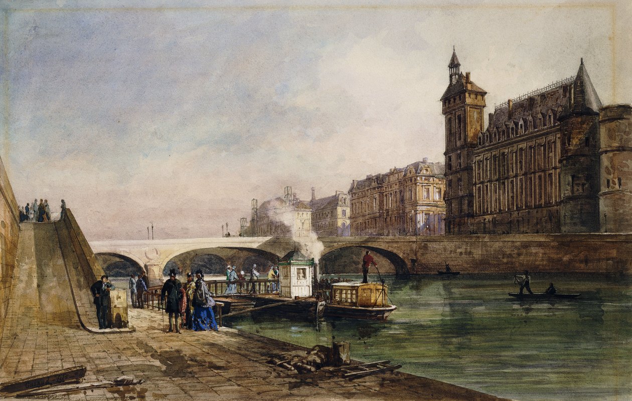På Seinen, Paris, av Georges Francois Guiaud