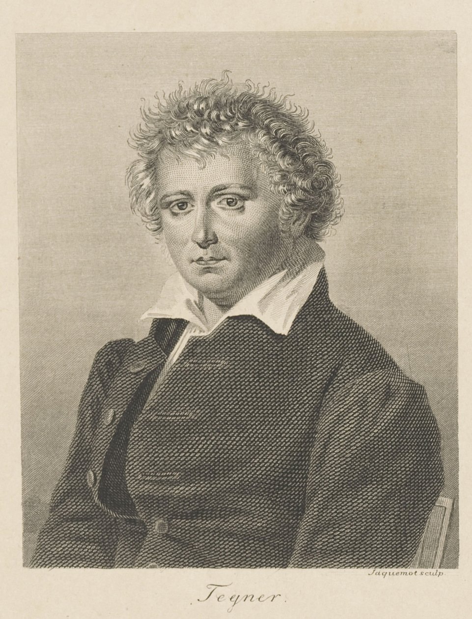 Portrett av Esaias Tegnér 1782-1846, ca. 1830. av Georges François Louis Jaquemot