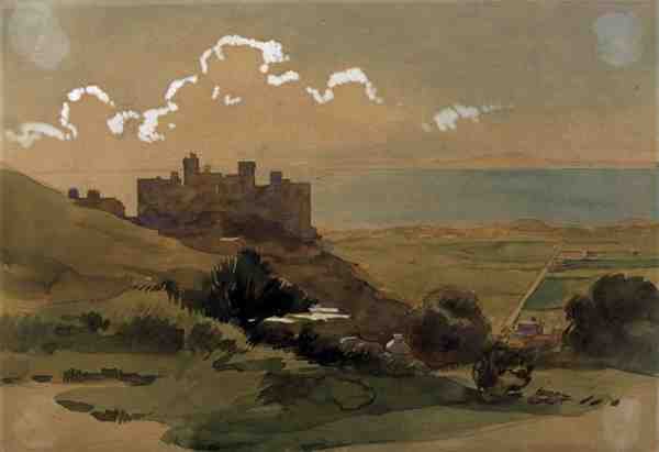 Harlech Castle, ca. 1913 (akvarell) av Georges Gascoyne
