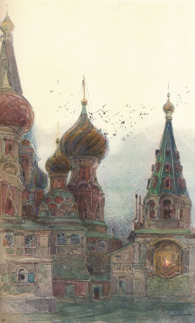 Kirken Basil den salige, Moskva, 1900, 1905 av Georges Kossiakoff