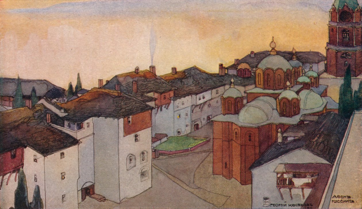 Det russiske klosteret i Russico, 1800-tallet av Georges Kossiakoff