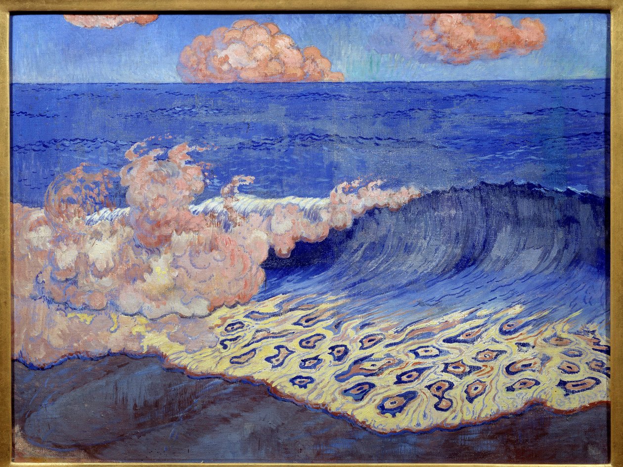 Blue Navy, bølgeeffekter. Maleri av Georges Lacombe (1868-1916) av Georges Lacombe