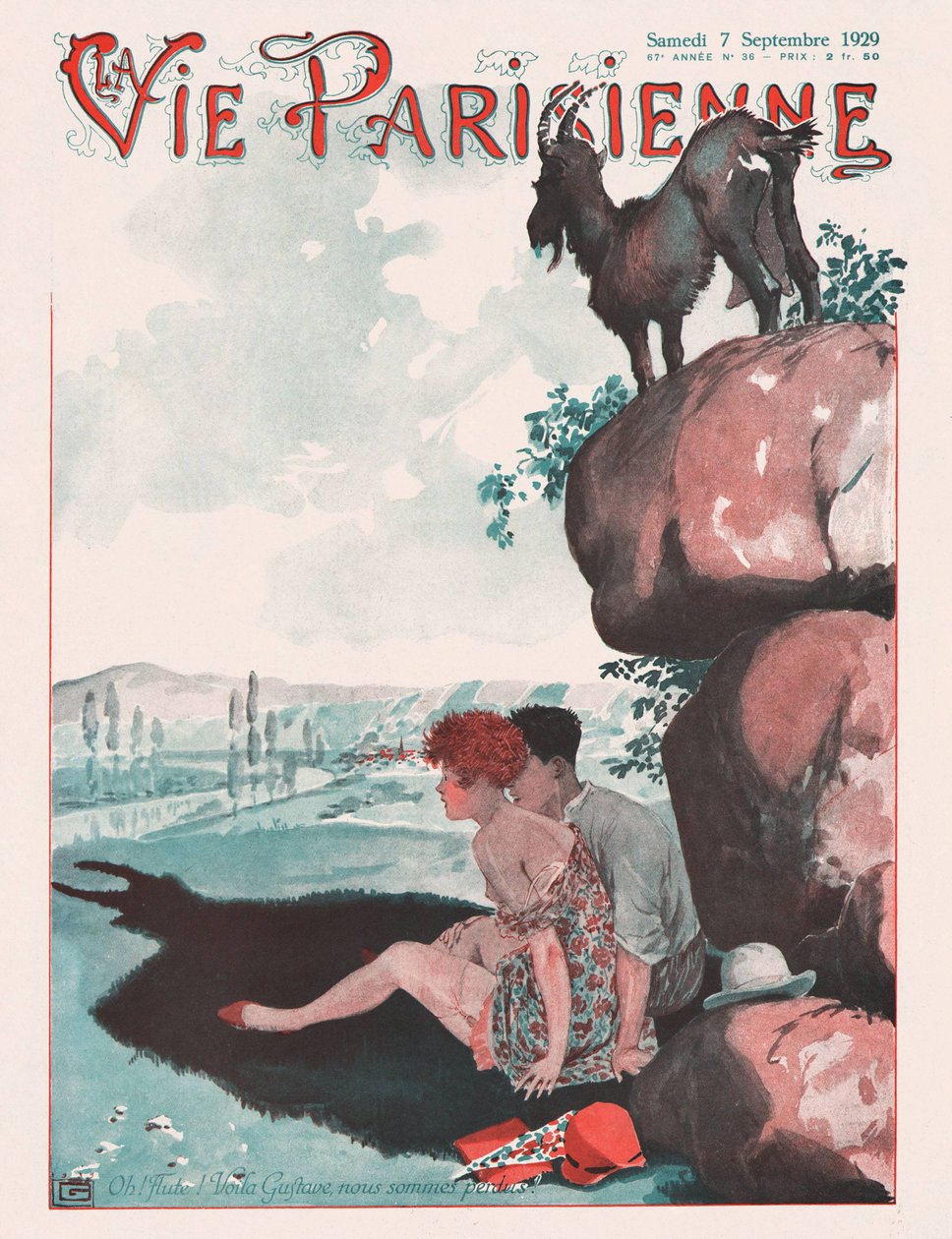 Parisian Life Magazine Cover, 1929 av Georges Leonnec