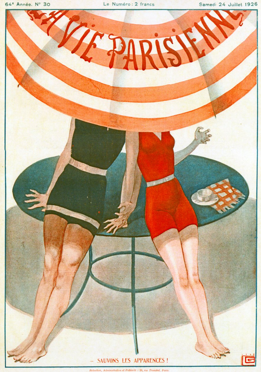 Elsker holder hender, illustrasjon fra quot;La Vie Parisiennequot; av Georges Leonnec