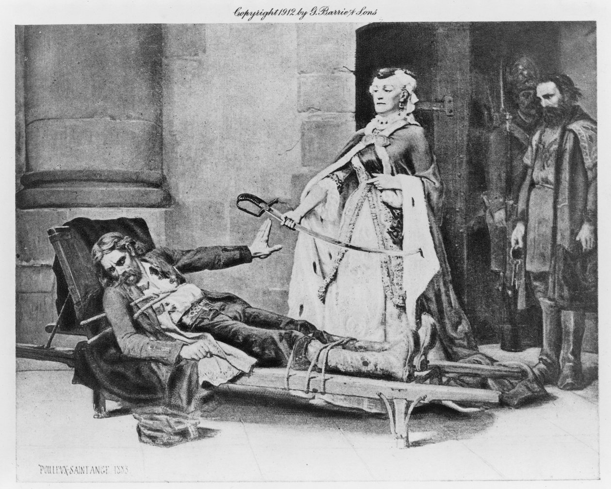 Tadeusz Kosciuszko nektet sverd tilbudt av Catherine II, 1883 av Georges Louis Poilleux Saint Ange