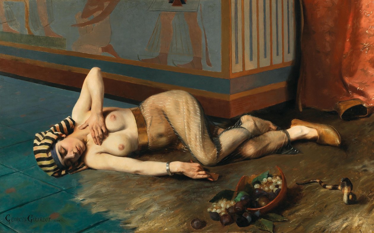 Kleopatras død, 1884. av Georges Marie Julien Girardot