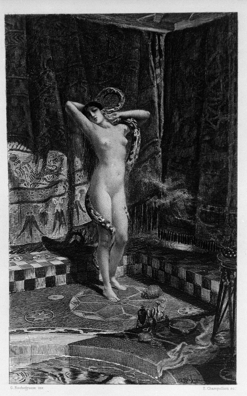 Salammbo, datter av Hamilcar Barca (eller Barcas) Illustrasjon av Georges Antoine Rochegrosse (1859-1938) for romanen "Salammbo" av Gustave Flaubert, som tar leiesoldatkrigen på tidspunktet for den første puniske krigen (246-241 f.Kr.) som rammeverk. ) mel av Georges Marie Rochegrosse