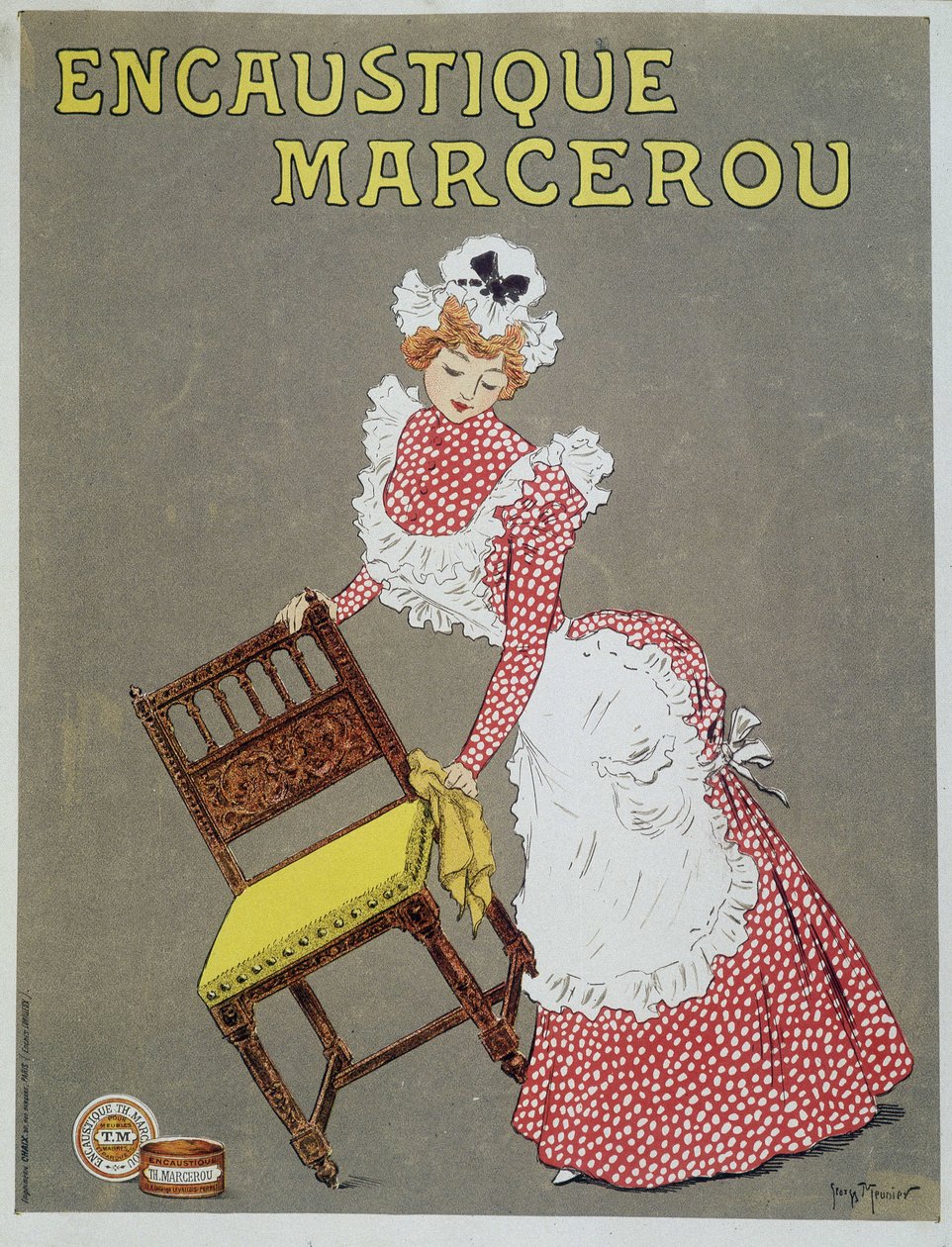 Reklame for trevoks «Encaustic Marcerou» av Georges Meunier