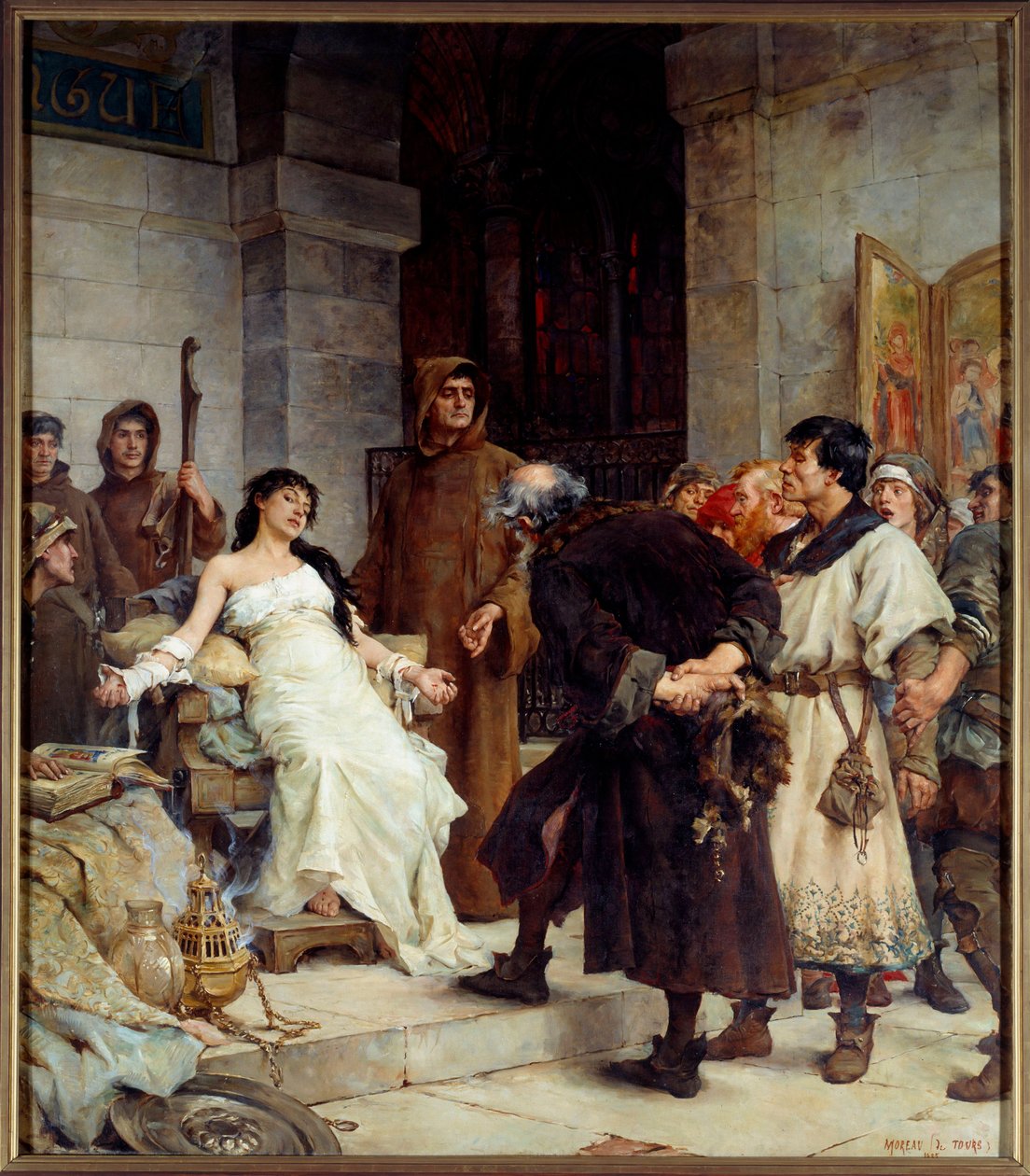 Et stigma i middelalderen Maleri av Georges Moreau de Tours (1848-1901) 1885 Søn. 2,6x3 m Musee des Beaux Arts Nantes av Georges Moreau de Tours