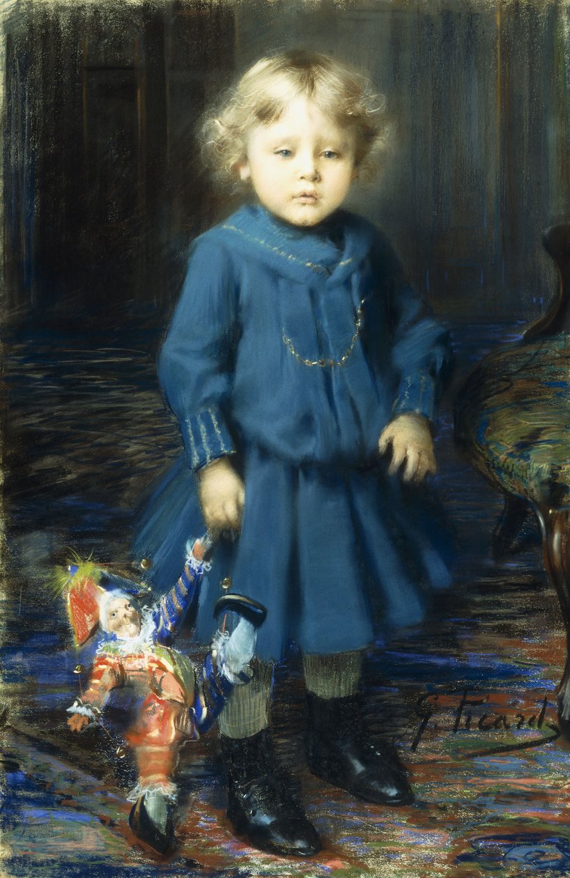 Portrett av et barn, med en dukke av Georges Picard
