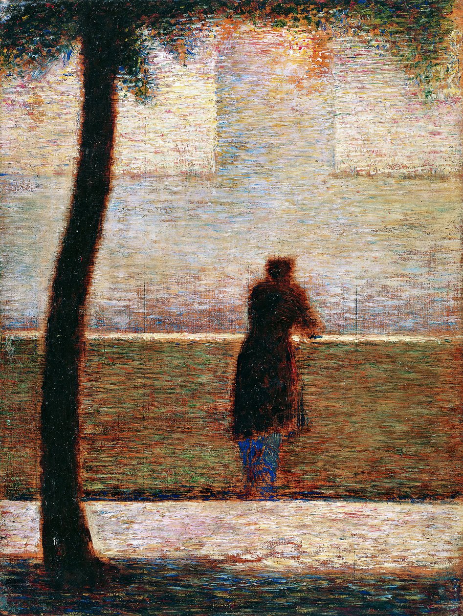 En mann som lener seg på en brystning, ca. 1881. av Georges Pierre Seurat