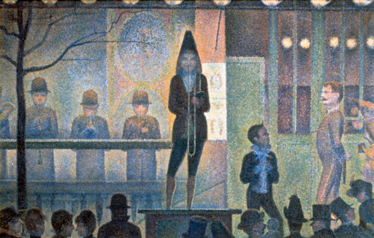 Sirkus Sideshow, 1887-1888 av Georges Pierre Seurat