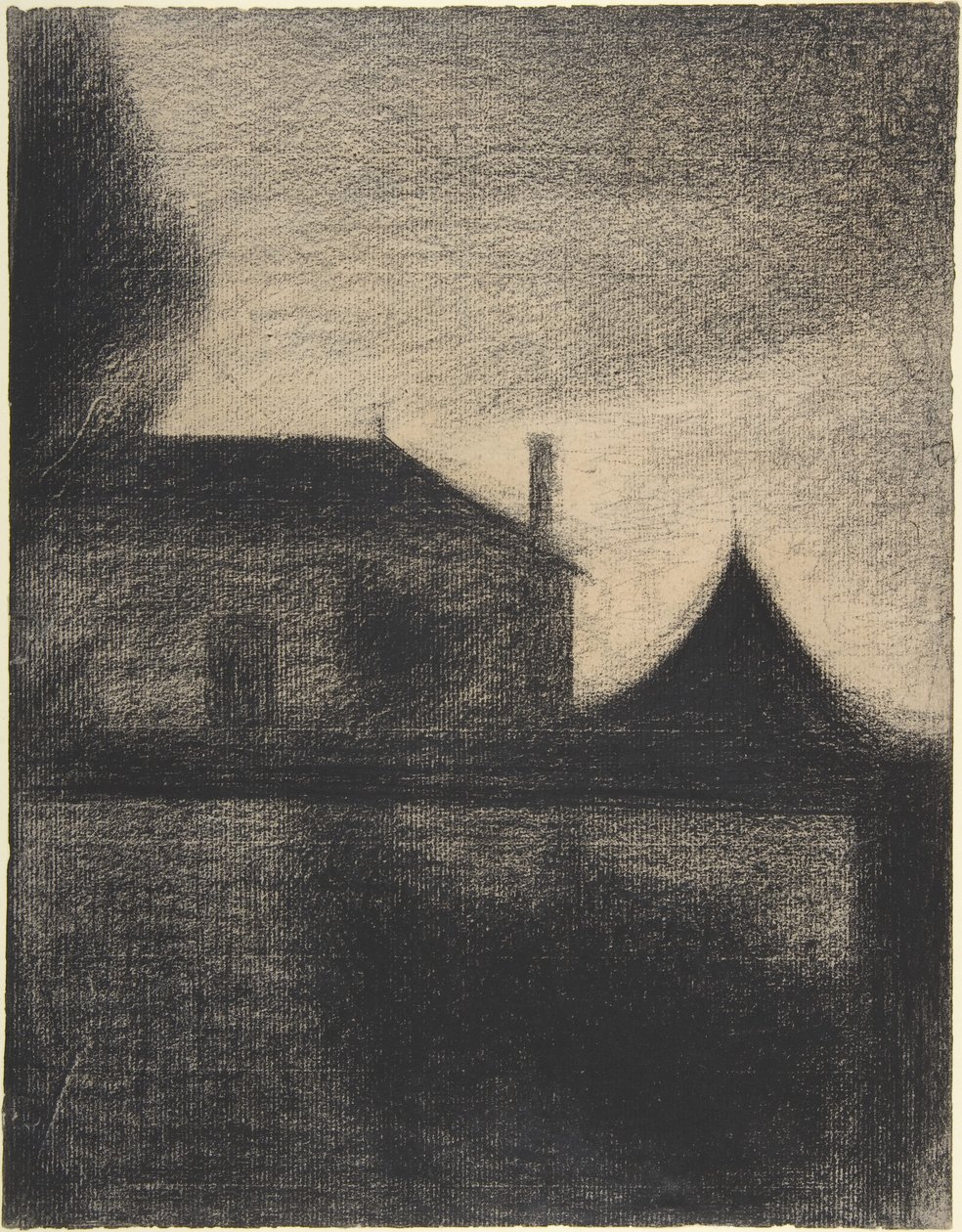 Hus i skumringen av Georges Pierre Seurat