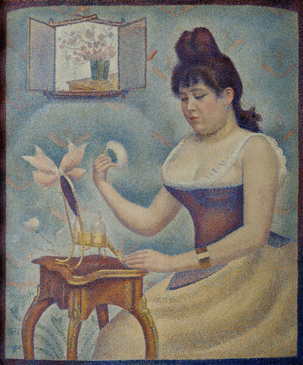 Ung kvinne pudret seg Ung kvinne pudret seg selv, 1889-1890. av Georges Pierre Seurat