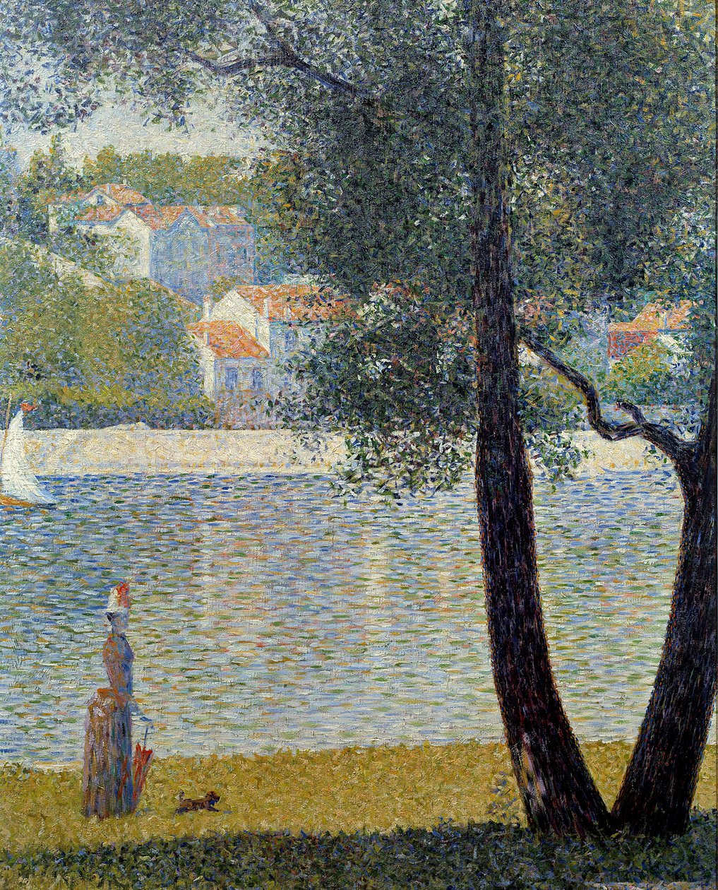 Seinen ved Courbevoie Maleri av Georges Seurat (1859-1891) 1885 Privat samling - Seinen ved Courbevoie. Maleri av Georges Seurat (1859-1891) av Georges Pierre Seurat