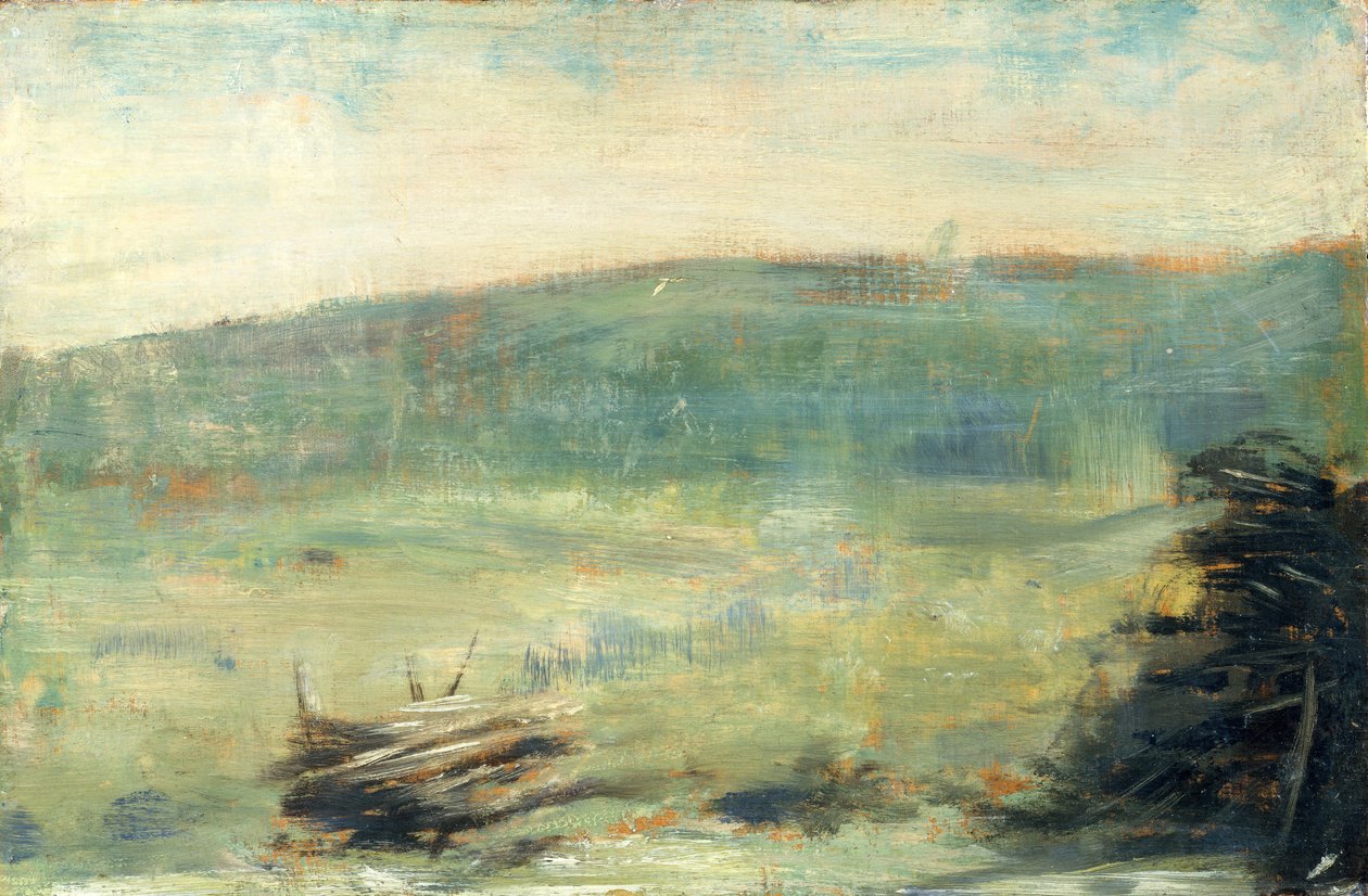 Landskap ved Saint-Ouen, 1878 eller 1879. av Georges Pierre Seurat