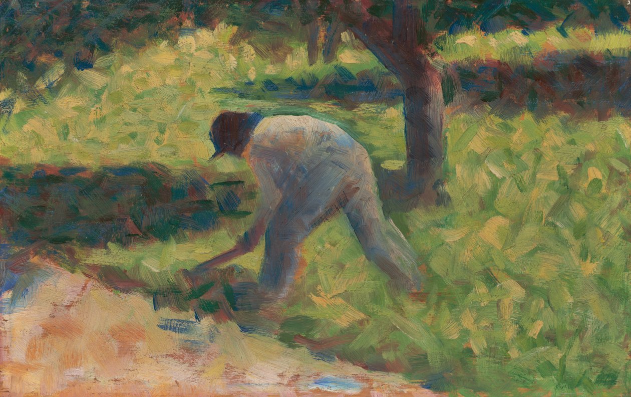 Bonde med en hakke, ca. 1882. av Georges Pierre Seurat