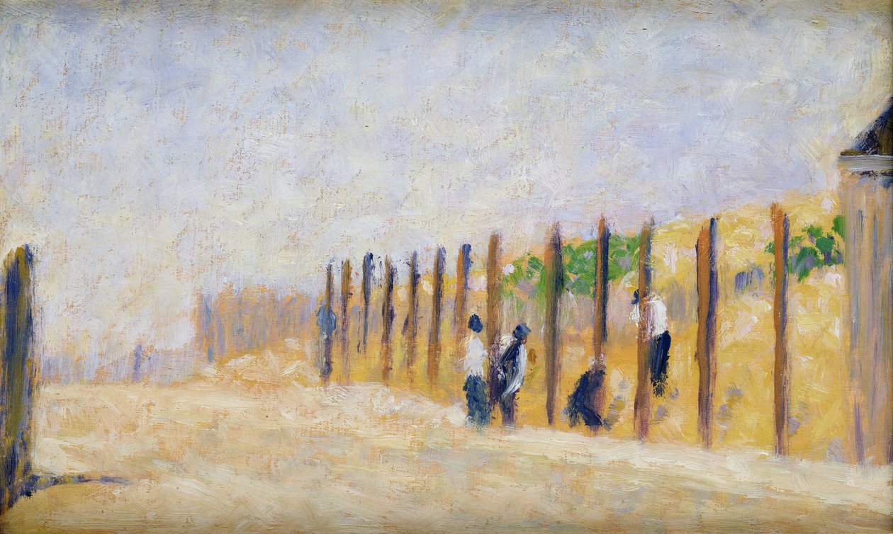Presser inn polakkene, ca. 1882 av Georges Pierre Seurat