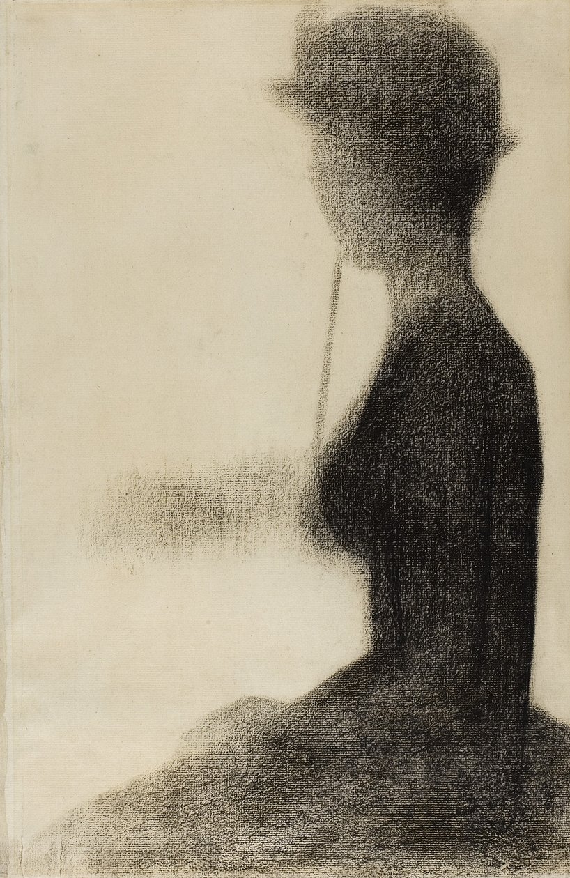 Sittende kvinne med parasoll av Georges Pierre Seurat