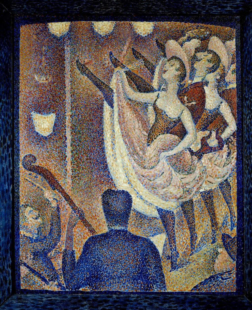Studer for chahuten Danceuses de chahut, dans en skandale, danseform som dukket opp samtidig med den franske Cancan, rundt 1830 i Montparnasse. Maleri av Georges Seurat (1859-1891) 1889 Buffalo. Albright Knox Art Gallery - Studie for Le Chahut. Da av Georges Pierre Seurat