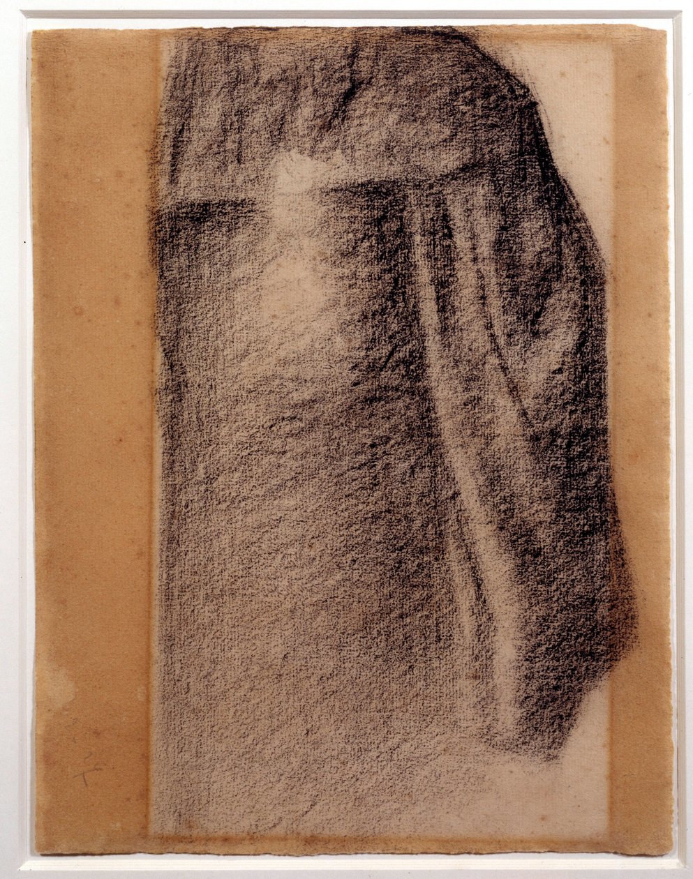 Studie av skjørt for en søndag på Grande Jatte Tegning av et svart kritt av Georges Seurat av Georges Pierre Seurat