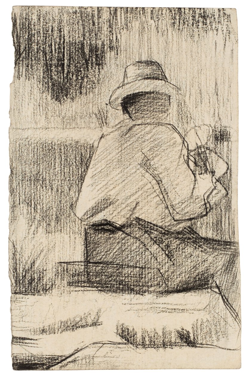 Maleren og hans palett; Maleren med en palett, ca. 1881 av Georges Pierre Seurat