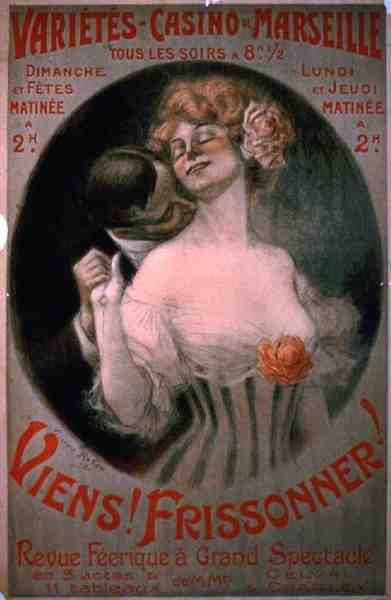 Plakat som reklamerer for en revy på Variete-Casino, Marseille (farge litho) av Georges Redon