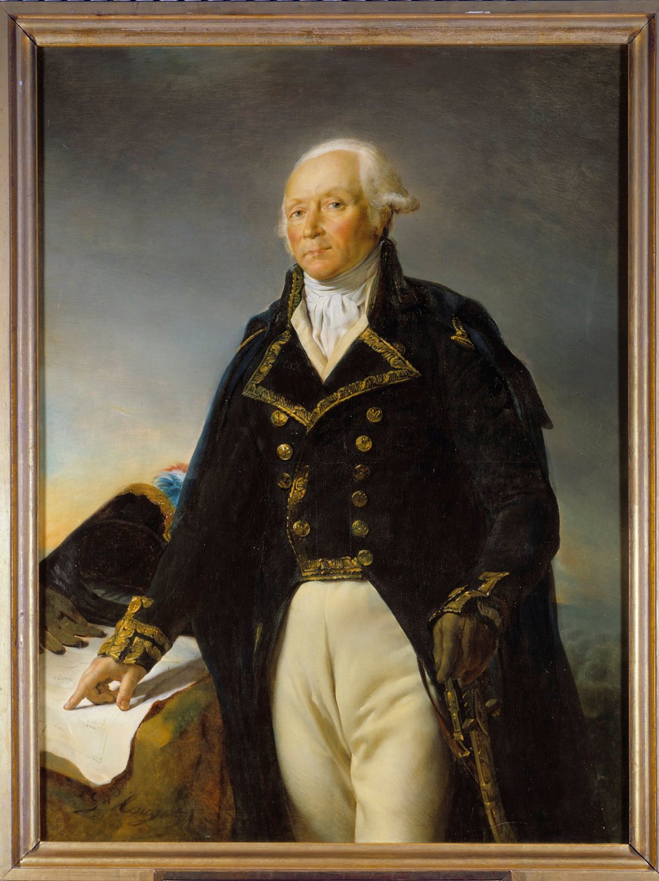 Portrett av Francois Christophe Kellermann (1735-1820), hertug av Valmy, sjef for hæren til Mosel-maleriet av Georges Rouget (1784-1869) 1792 Dim. 1,35 x 1 m av Georges Rouget