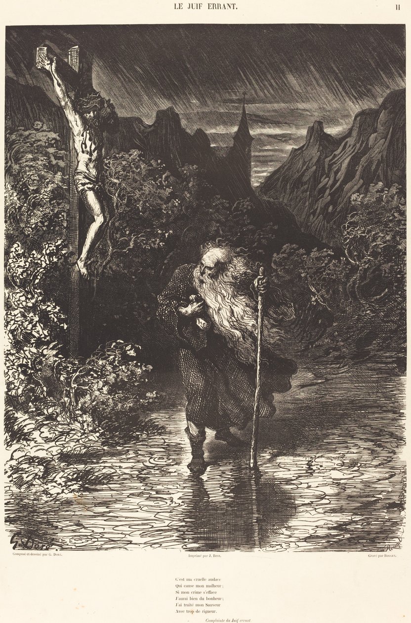 Den vandrende jøden av Georges Rouget after Gustave Doré