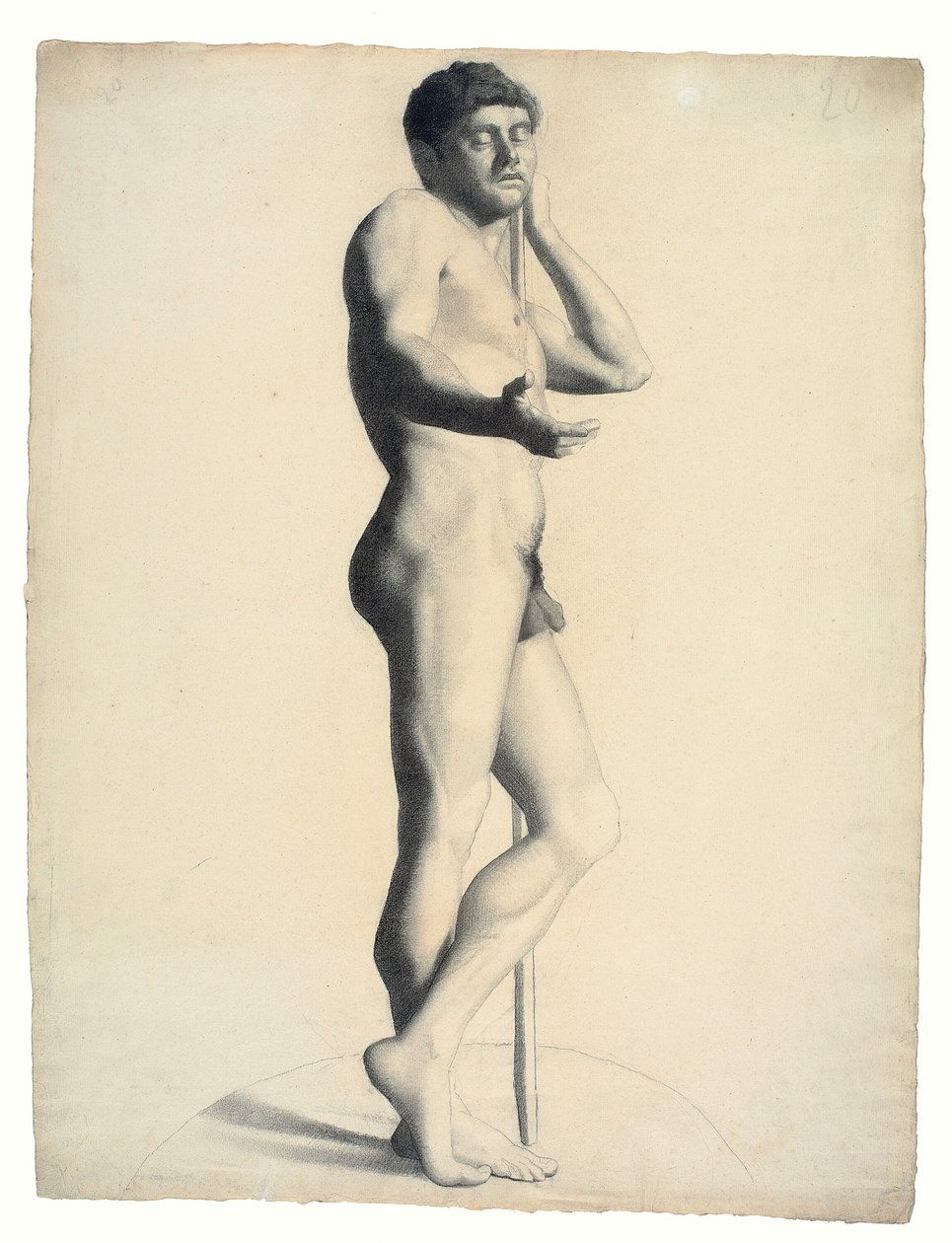 Akademisk mann naken av Georges Seurat