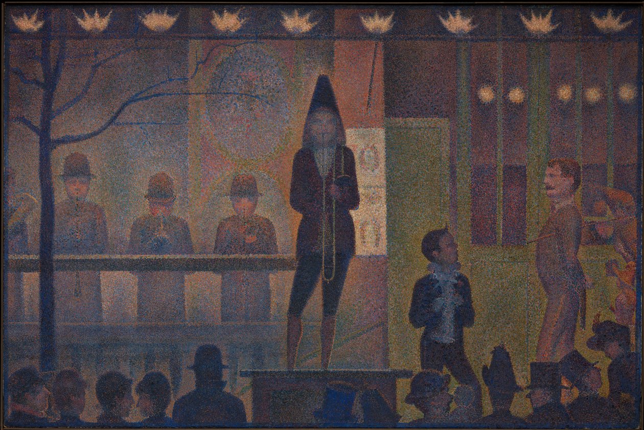 Sirkusbiattraksjon av Georges Seurat