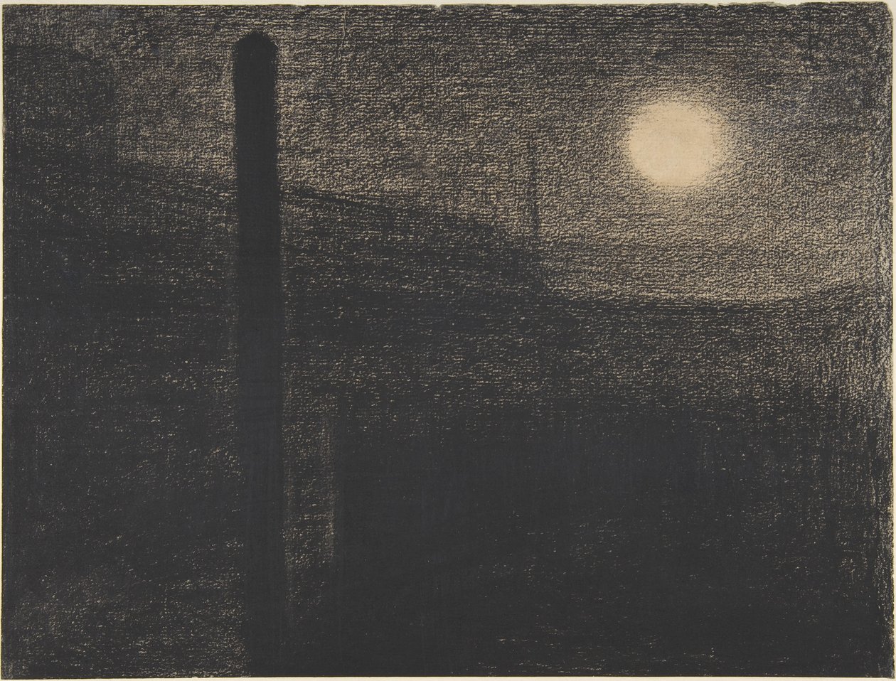 Courbevoie: fabrikker i måneskinn av Georges Seurat