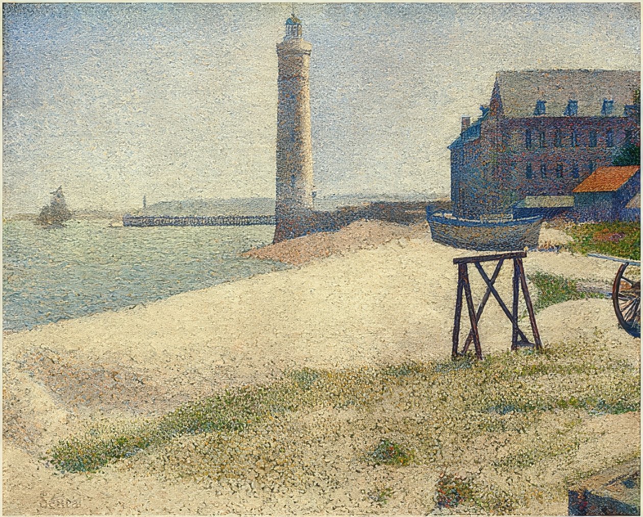 Fyret i Honfleur. 1886 av Georges Seurat