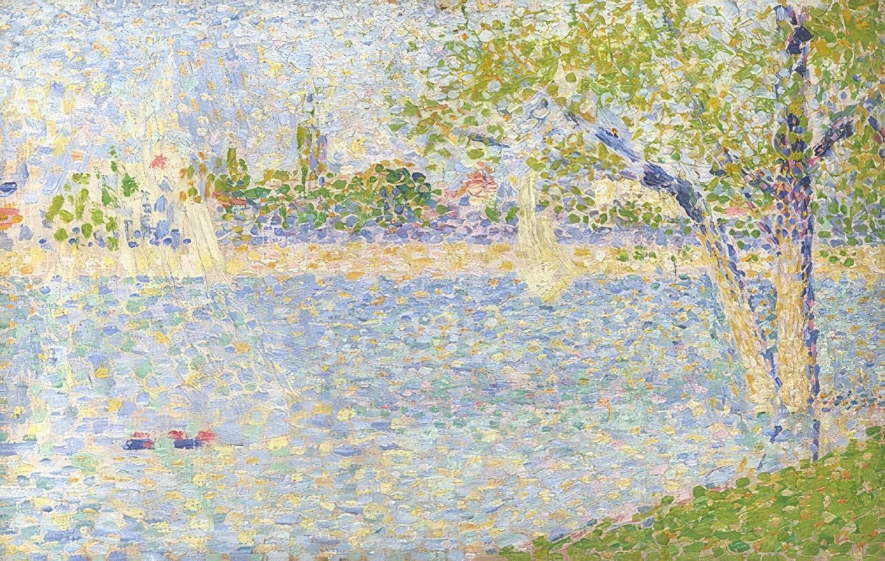 Seinen sett fra Grande Jatte. 1888 av Georges Seurat