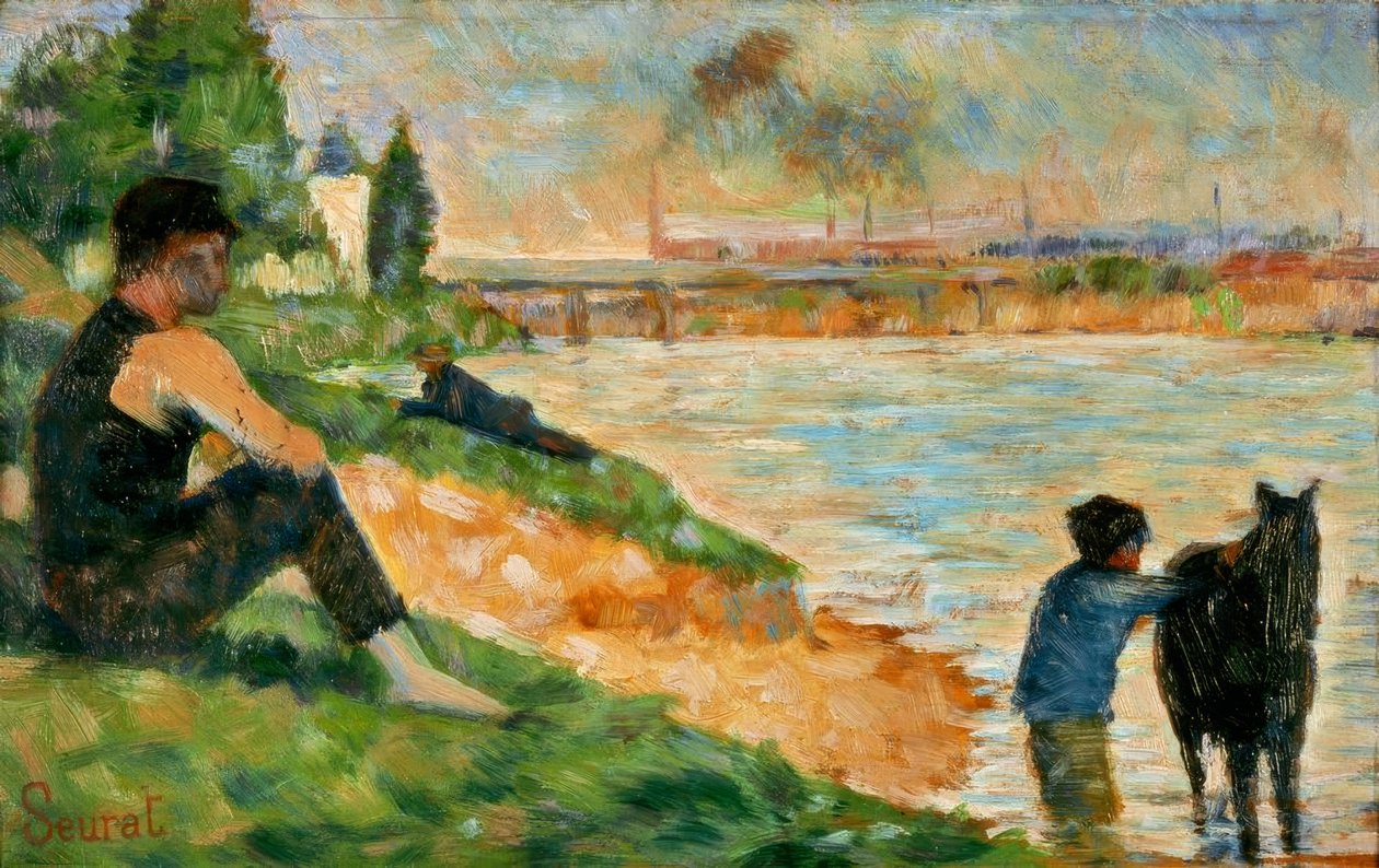G.Seurat, studie om badeplass av Georges Seurat