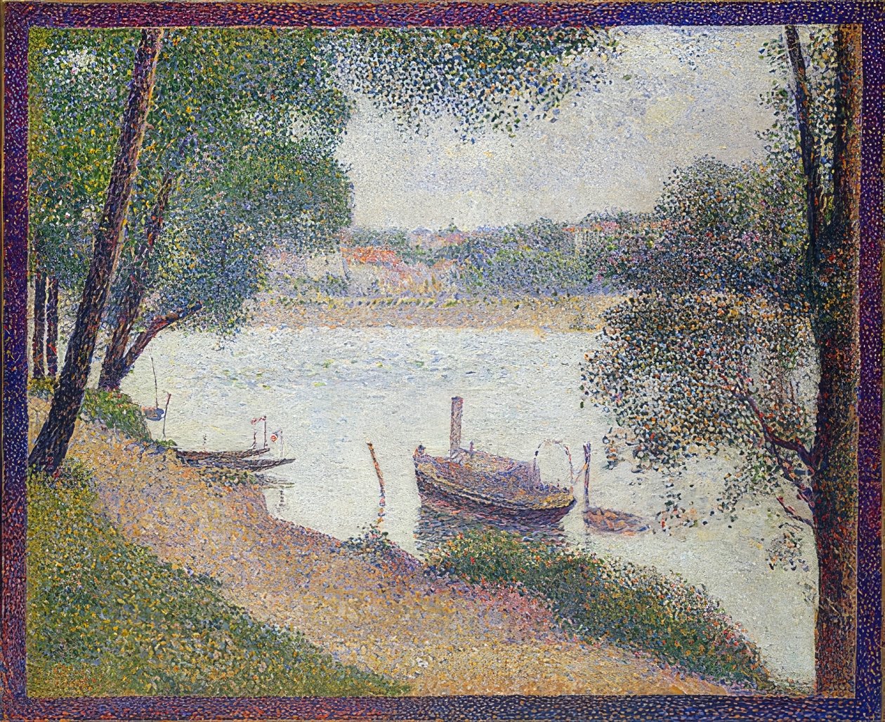 Gråvær, Grande Jatte. Omtrent 1886-88 av Georges Seurat