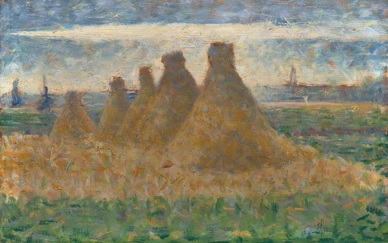 Høystakker av Georges Seurat